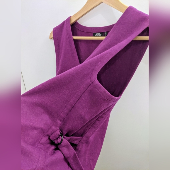 KATE SPADE SATURDAY wool jumper pinafore dress (sz S) - Picture 4 of 4